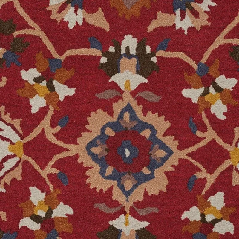 Shenlong Hand Tufted Ethnic Wool & Nylon Carpet - Red media 4
