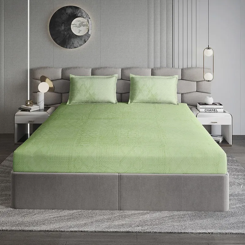 Monte Carlo MuseWeave Bedsheet (Green) - 280 GSM media 1
