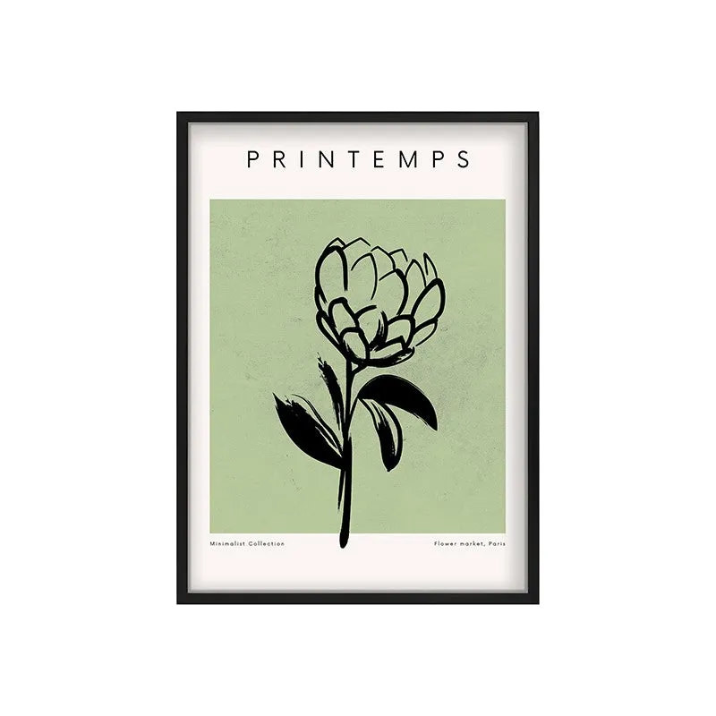 Vernal Poise Canvas Wall Painting With Black Frame media 3