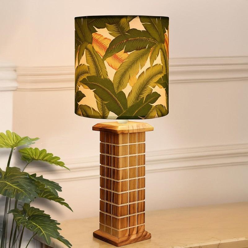 SkyLoom Minimal Wooden Table Lamp - Multicolor