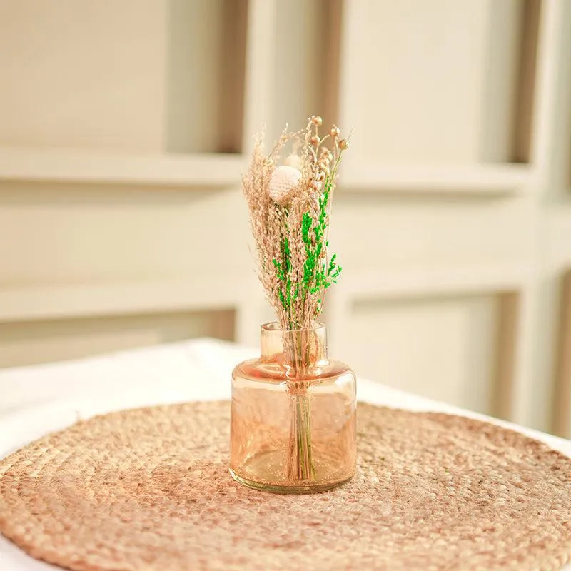 Woodland Fleur Dried Flower Bunch With Glass Vase - Two Piece Set media 4