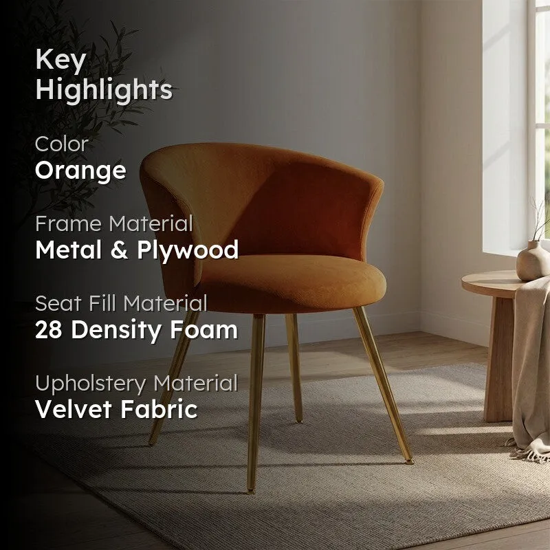 Virelle Metal Accent Chair - Orange media 2