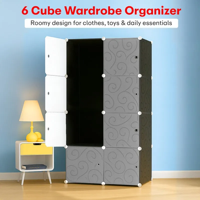 Rioware StackCraft Home Storage Wardrobe Racks - Grey media 5