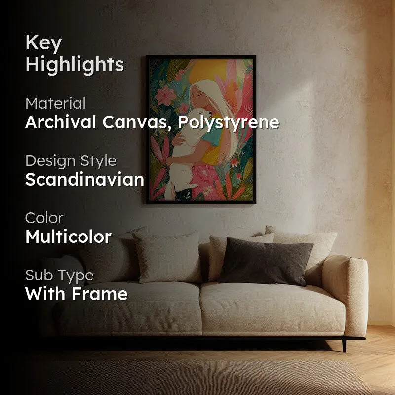 Wild Tender Canvas Wall Painting - Black Frame media 2