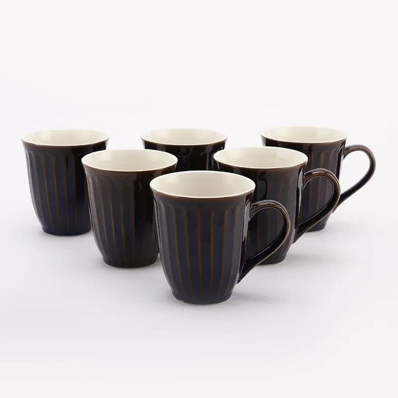 Nyctophile Ceramic Tea Cup (330 mL Each)  -  Set of Six media 3
