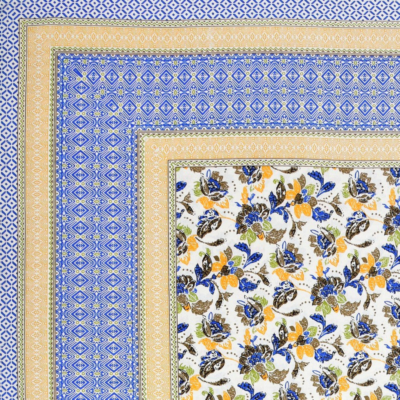 ModernNest Cotton Bedsheet (Blue) - 144 TC media 5