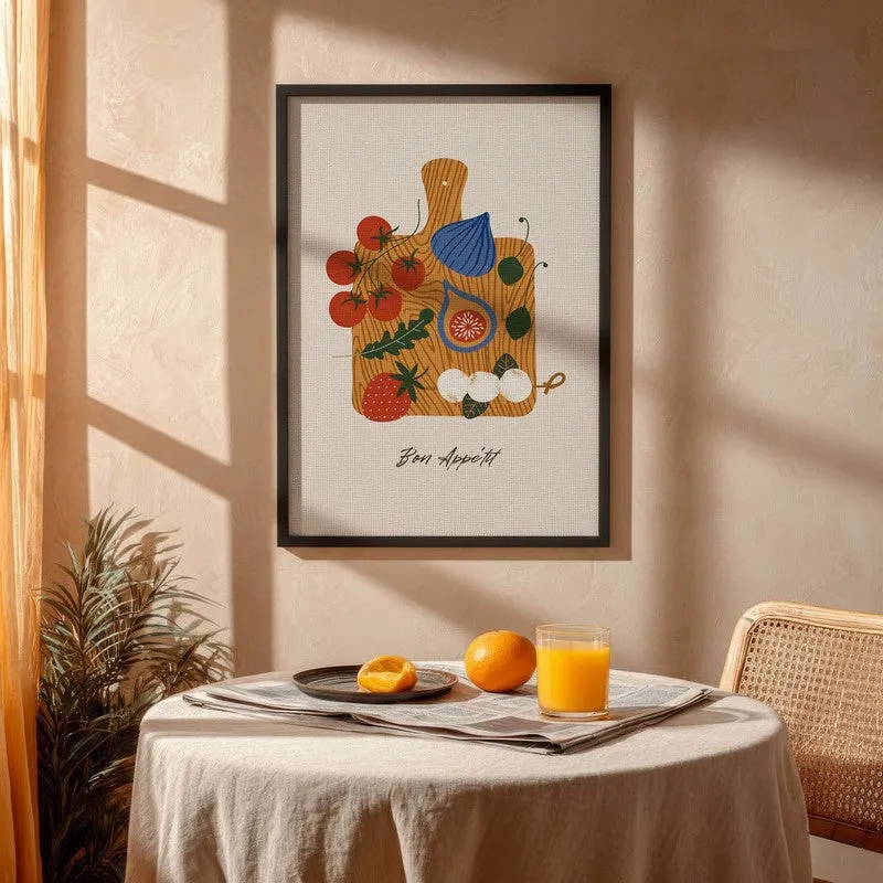 Kitchen Banquet Archival Canvas Wall Art - Black media 4