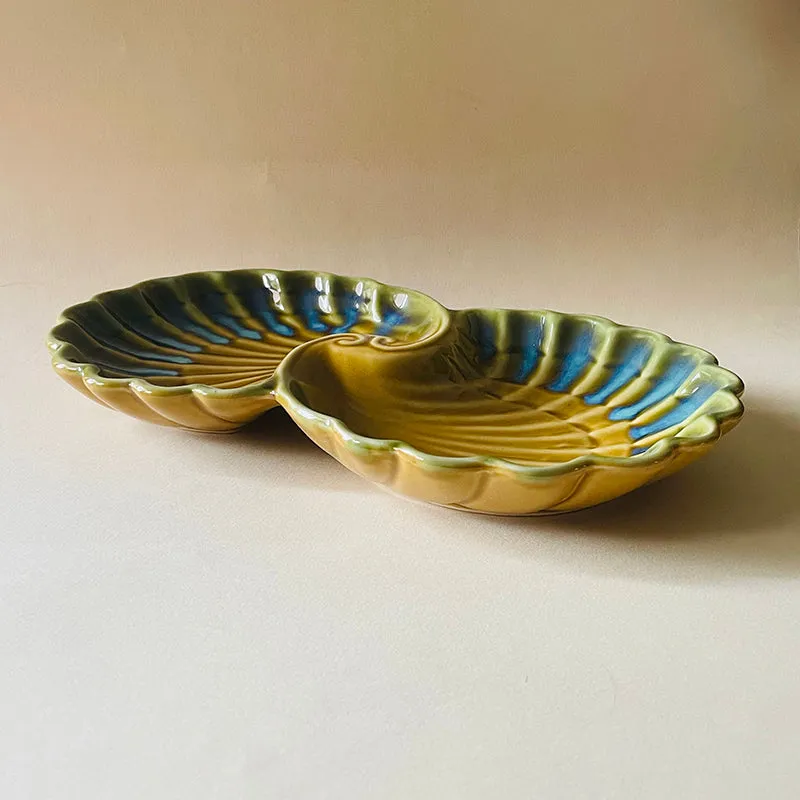 Ceil Ceramic Platter - Blue,Yellow media 4