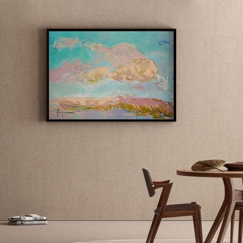 Light As A Feather Wall Painting - Black Frame