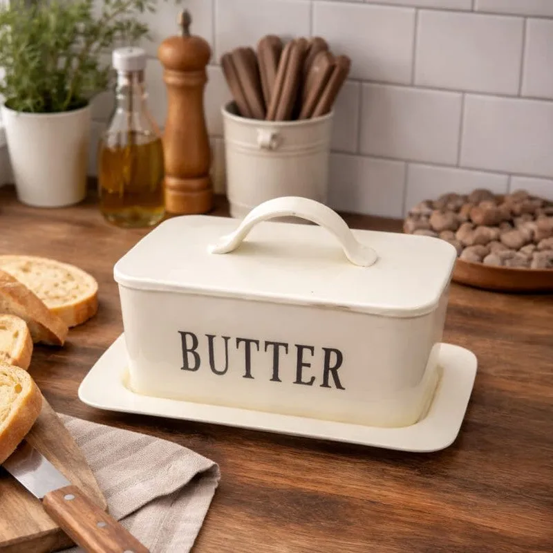 Kitchen Vault Iron Butter Box (White) - 200 mL media 1