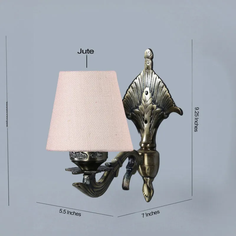 Magda Masique Fabric & Metal Wall Lamp - Beige media 4