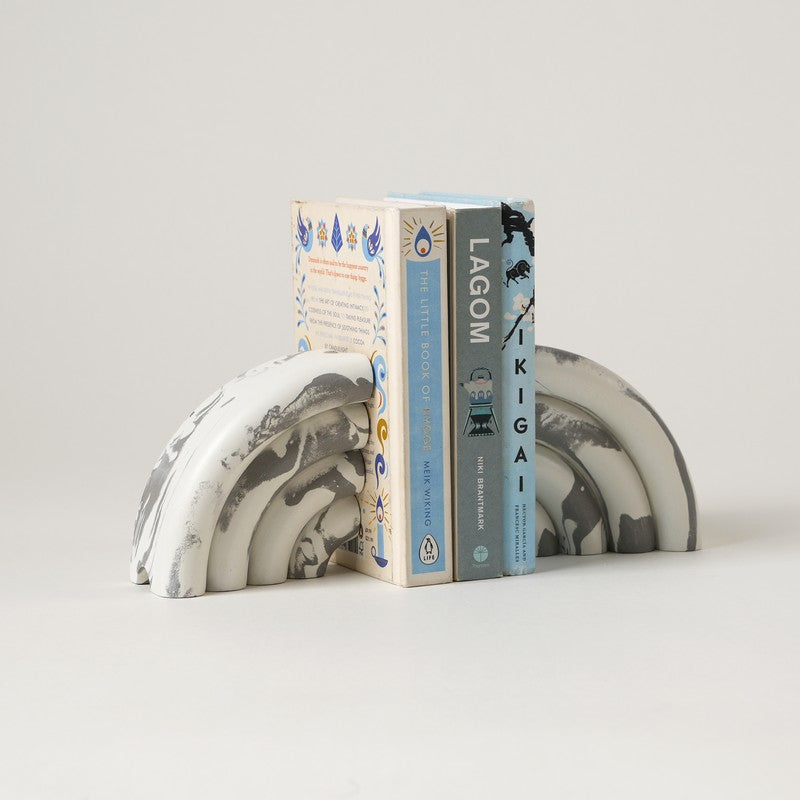 Fig Living Spiral Symmetry Ceramic Book End - Set Of Two media 3