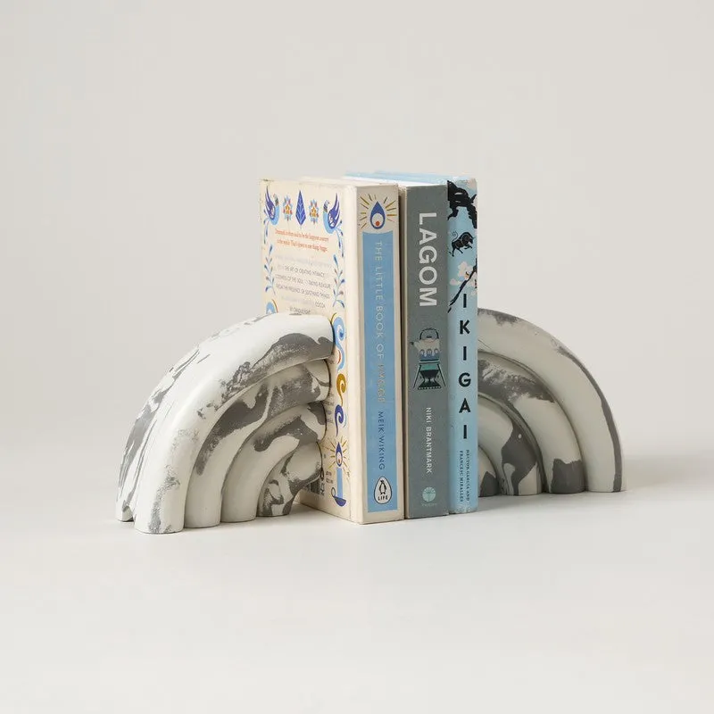 Fig Living Spiral Symmetry Ceramic Book End - Set Of Two media 3