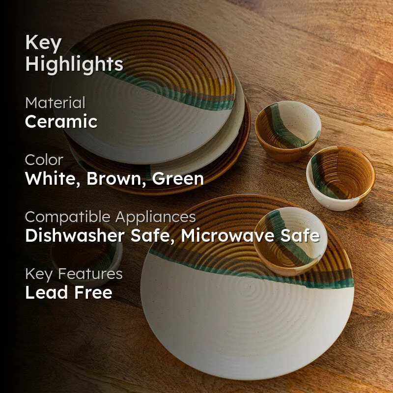 Cinnamon Grove Handcrafted Ceramic Dinner Set (120 mL Each) - 8 Piece Set media 2