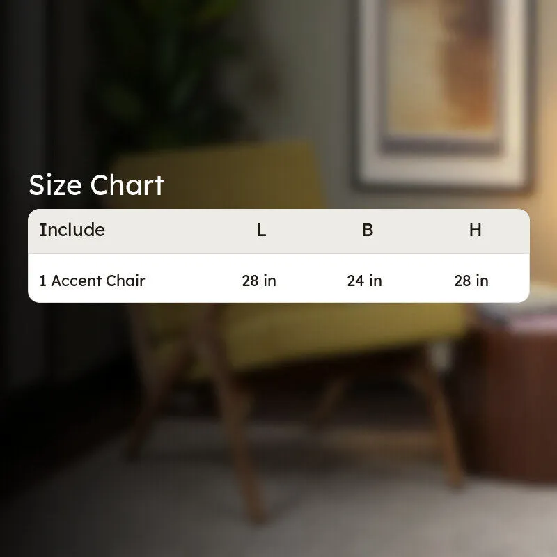 Metrona Acacia Wood Accent Chair - Yellow media 10
