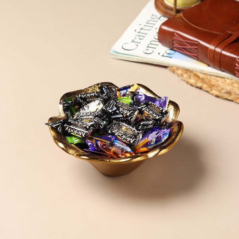 Orna Bloom Accent Bowl - Gold
