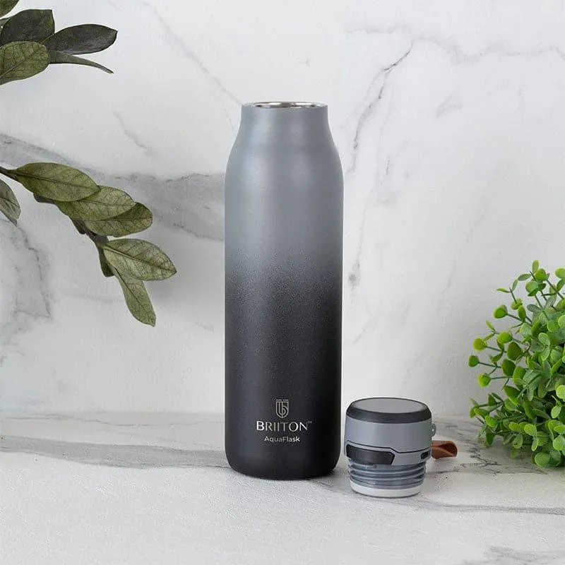 Juno Sip Hot & Cold Thermos Water Bottle (Black & Grey) - 750 mL media 3