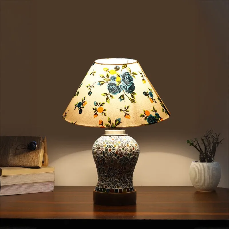 Santora Fleur Wooden Table Lamp - Multicolor media 1
