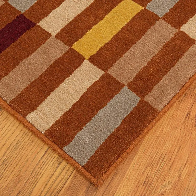 Istari Hand Tufted Geometric Wool & Nylon Carpet - Maroon media 6