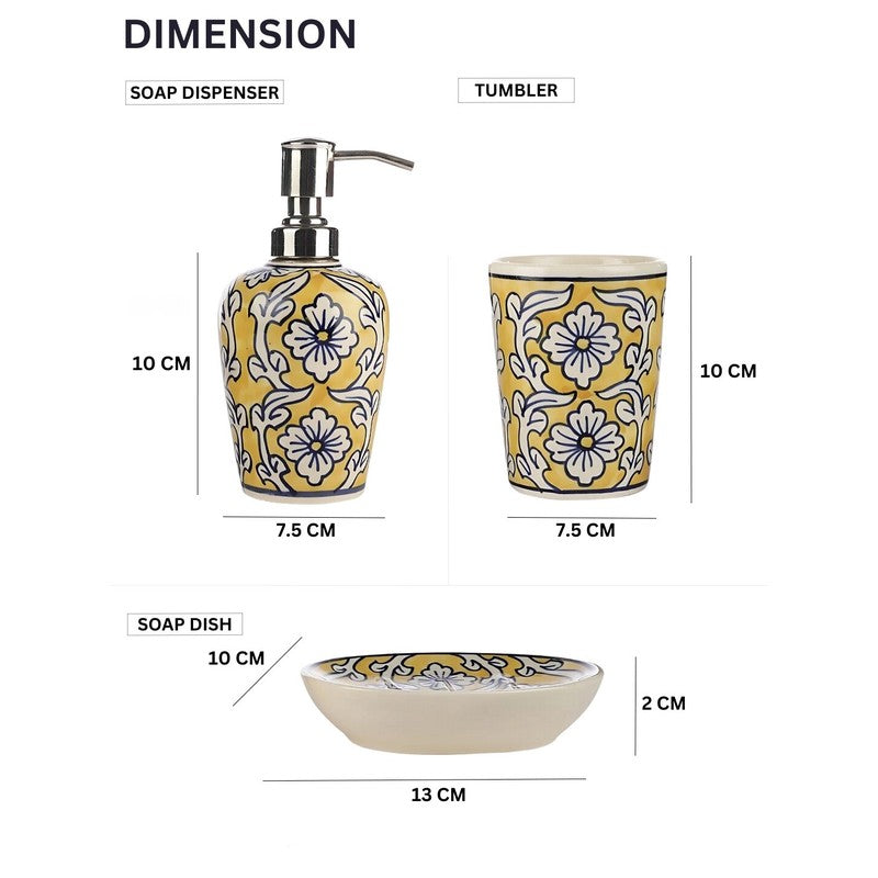 Elegant Ceramic 3 Piece Bathroom Accessory Set - Three Piece Set media 9