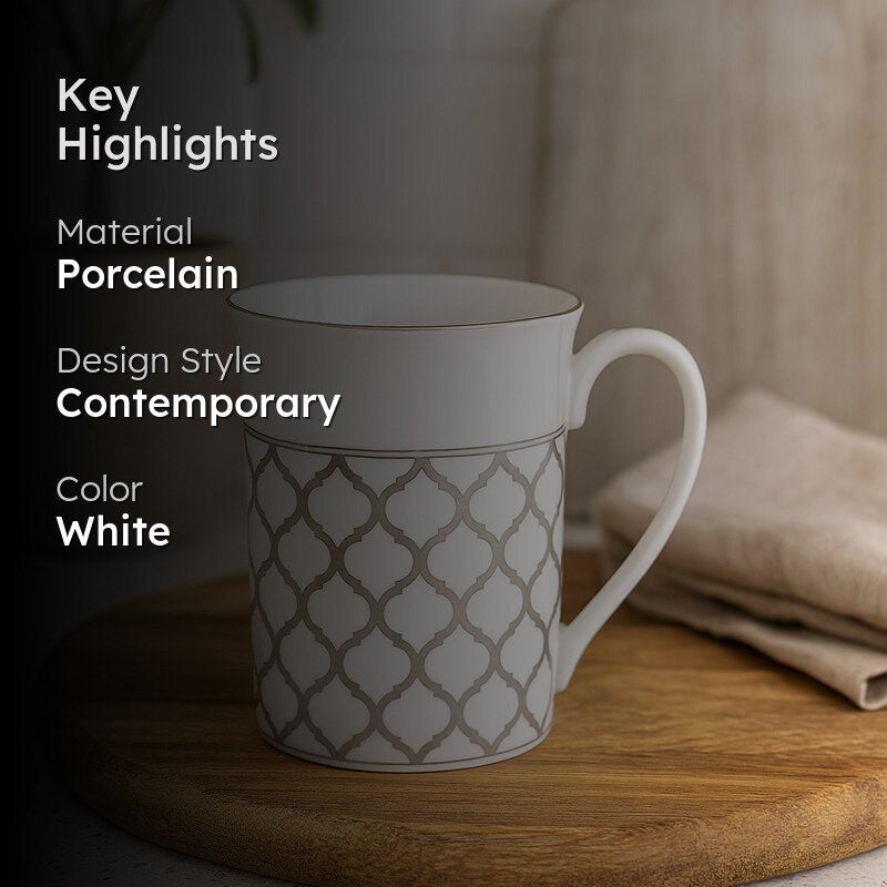 Noritake Eternal Palace Porcelain Coffee Mug (White) - 280 mL image 2