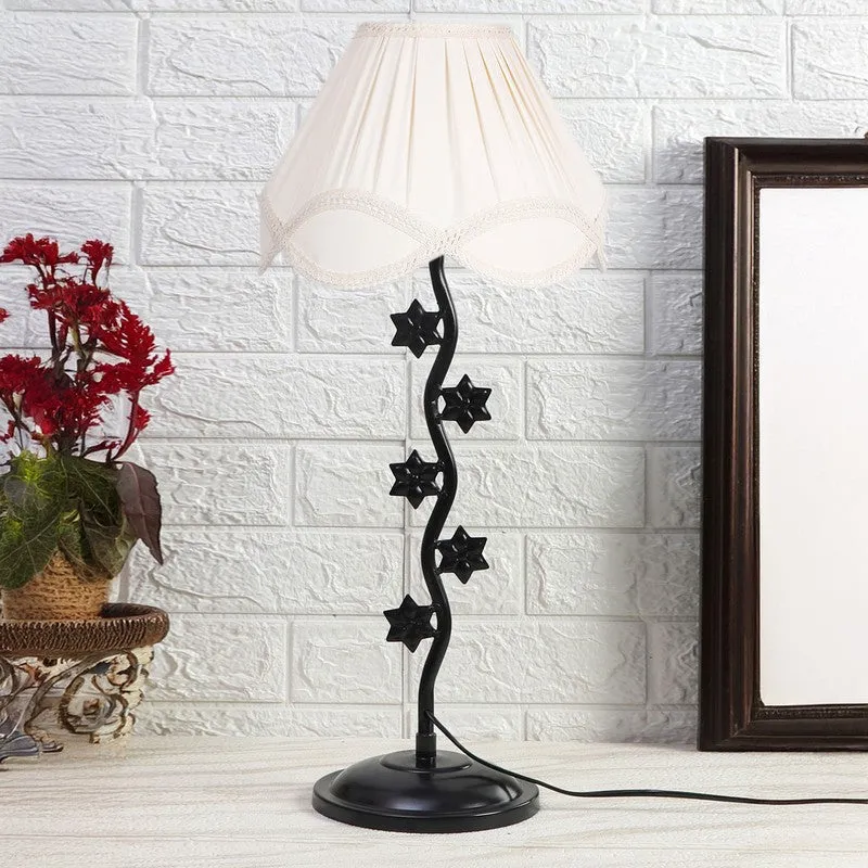 Nova Cotton Table Lamp With Iron Base - White media 3