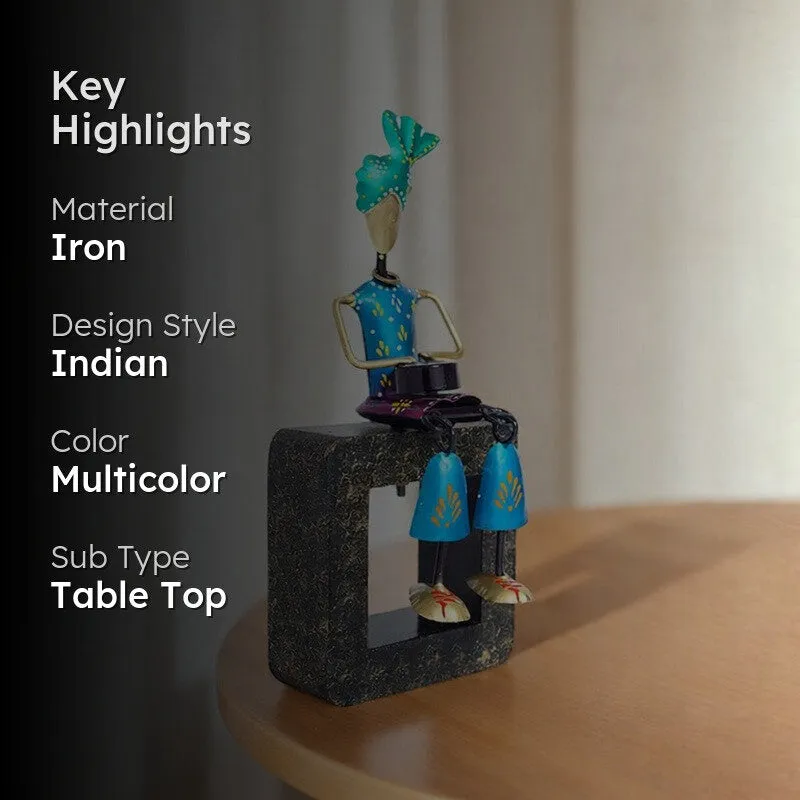 Musician Figurine Decorative Showpiece - Blue media 2