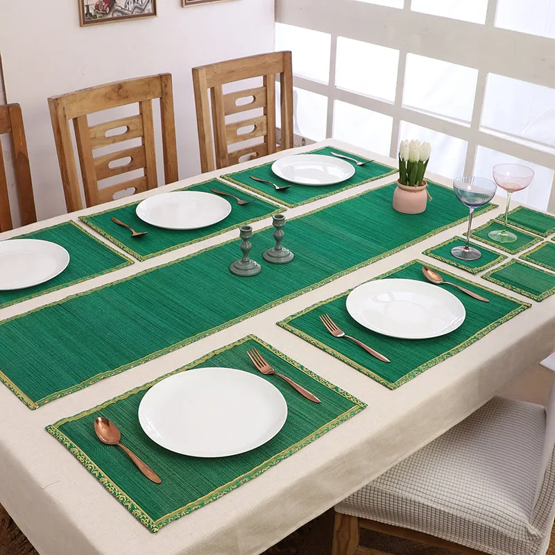 Eco Sip Bamboo Kitchen Linen Set (Green) - Thirteen Piece Set media 1