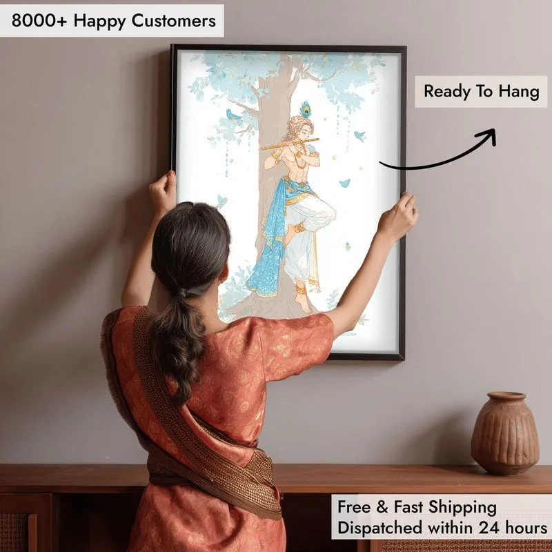 Lord Krishna Keshav Charming Archival Paper Wall Art media 5