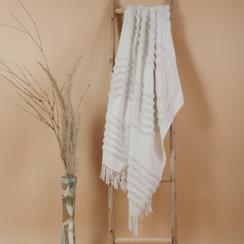 Fringe Field Cotton Throw media 4