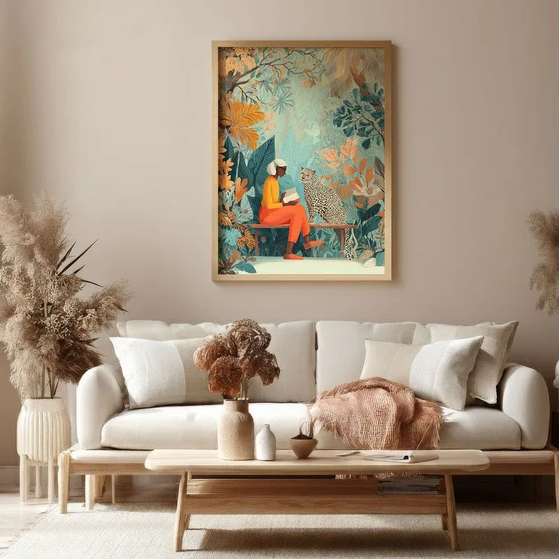 Aurevia Canvas Wall Painting With Brown Frame media 4