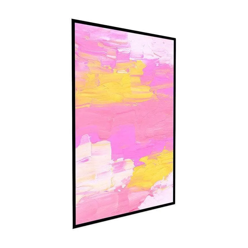 Greenary of Abstract Canvas Painting - Black Frame media 3