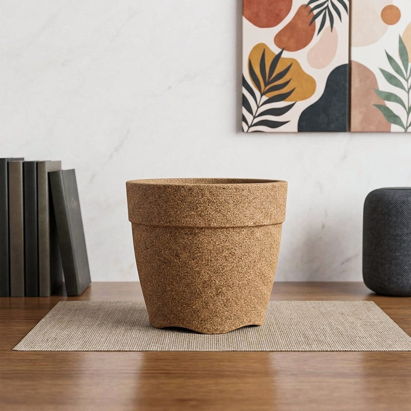 Ugaoo Barca Round Small Planter - Sand - 11.8x11.8x9.8 Inches