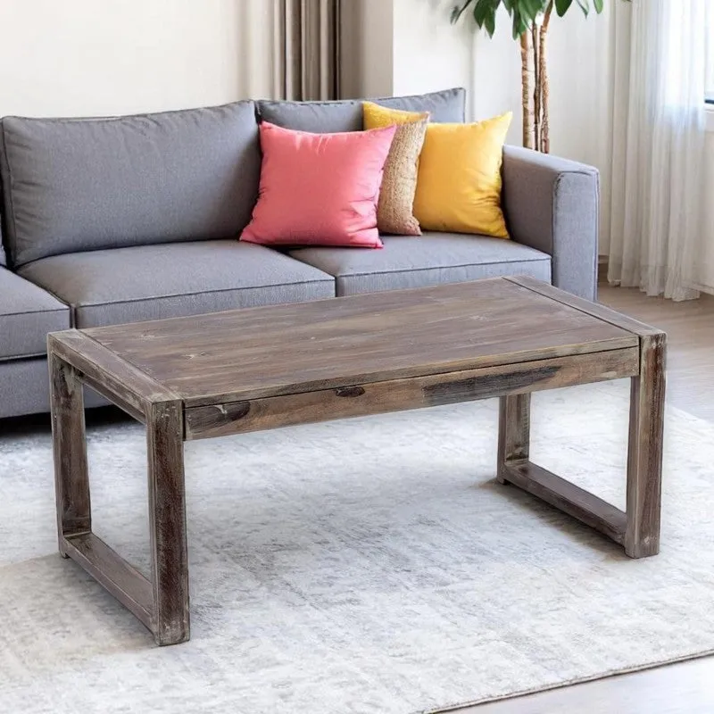 Zexon Sheesham Wooden Center Table - Grey media 3