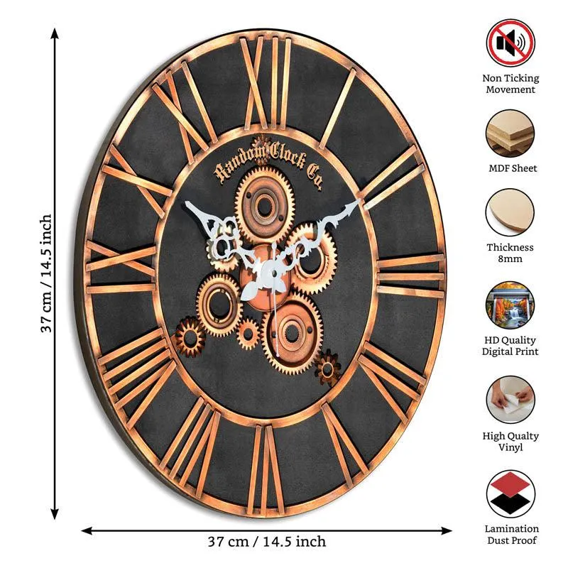 Addison Mech 3D Printed MDF Wall Clock media 4