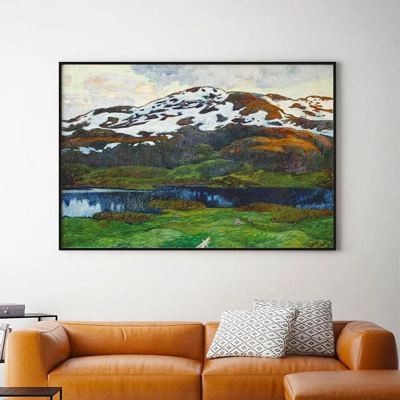 A Summer Evening Canvas Wall Painting - Black Frame media 1