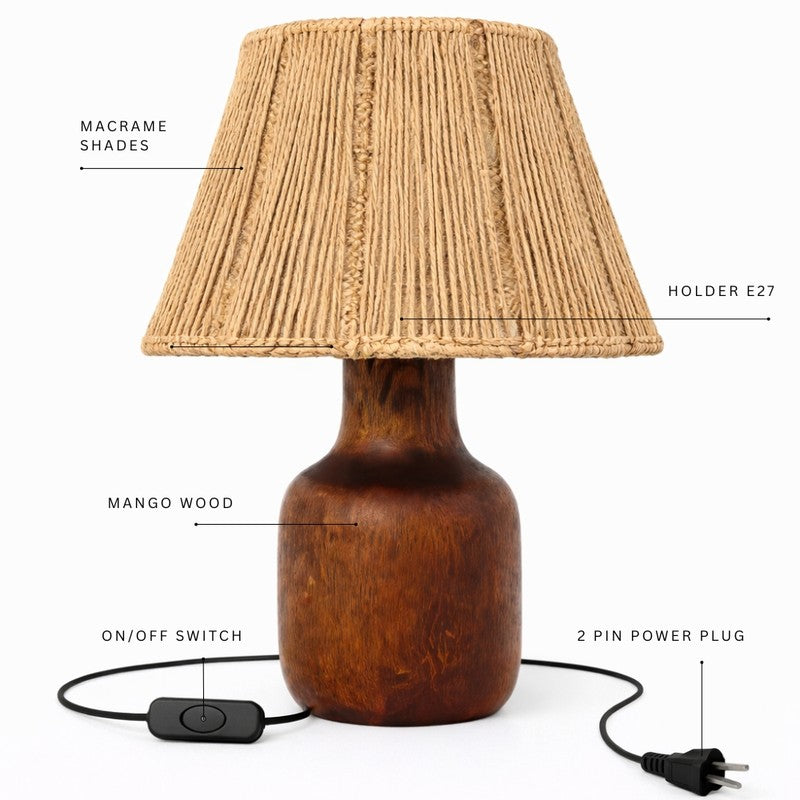 Weston Edge Jute Table Lamp - Beige media 5