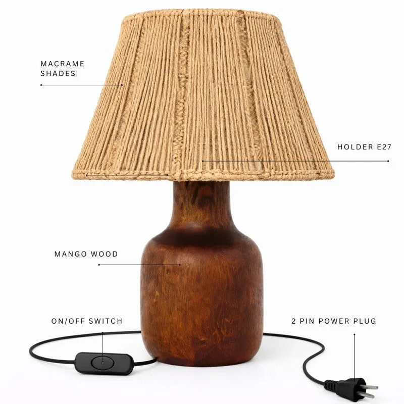 Weston Edge Jute Table Lamp - Beige media 5