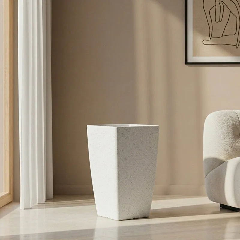Ugaoo Lava Bloc Plastic Planter - White media 2