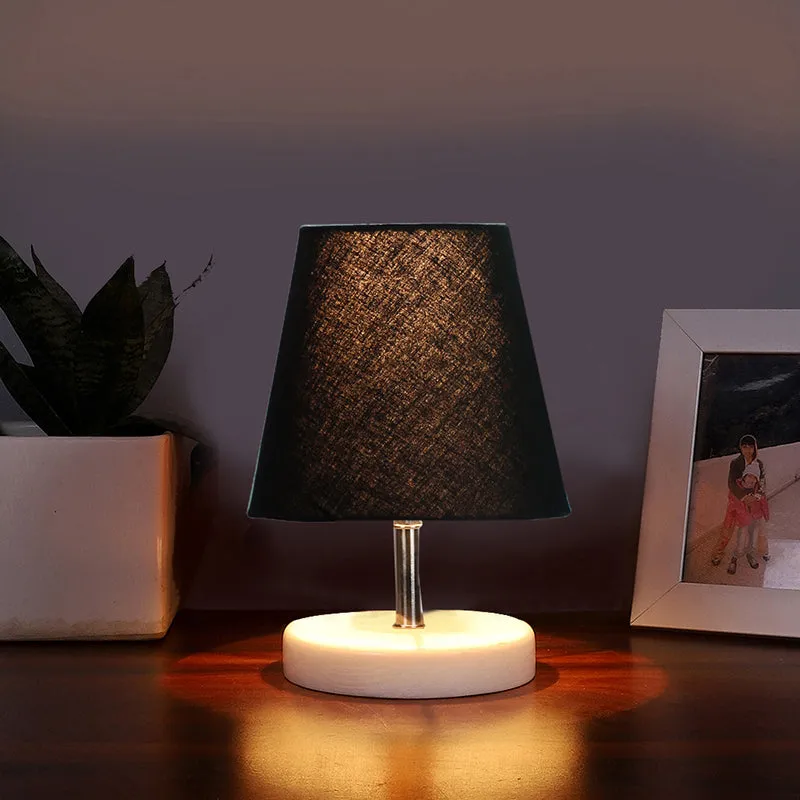 Vero Fabric Table Lamp - Black,White media 1