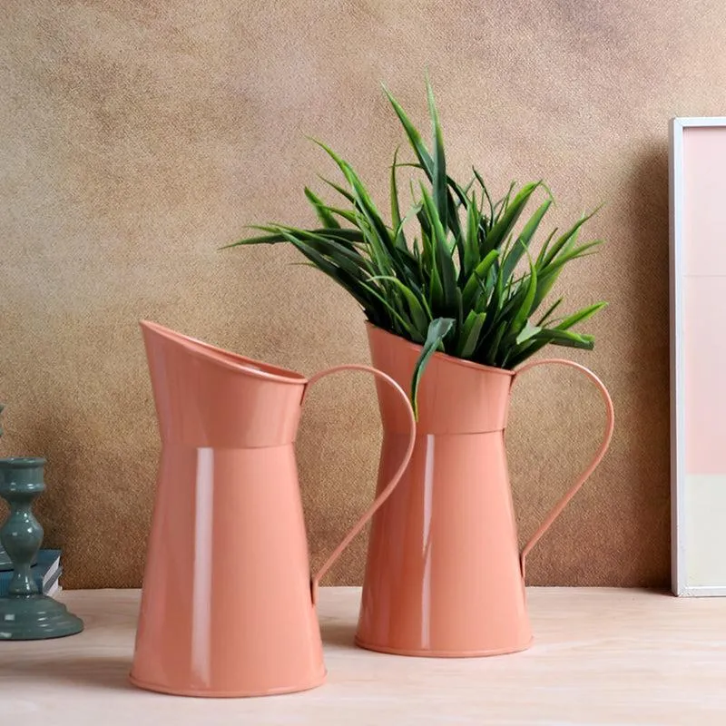 Pitcher Perfect Iron Planter (Peach) - Set Of Two media 2