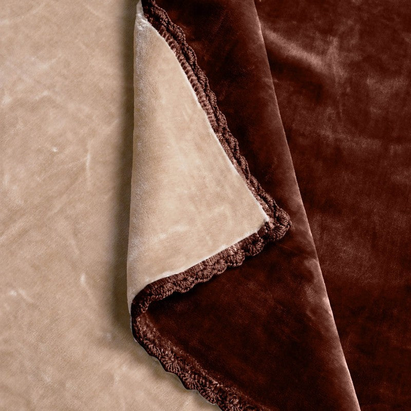 Singu Polyester Solid Blanket - Beige,Brown media 4
