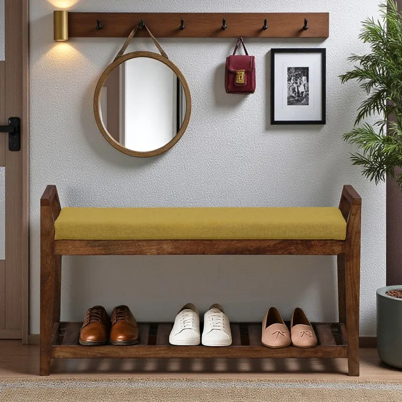 Drift Mango Wood Shoe Rack - Yellow media 1