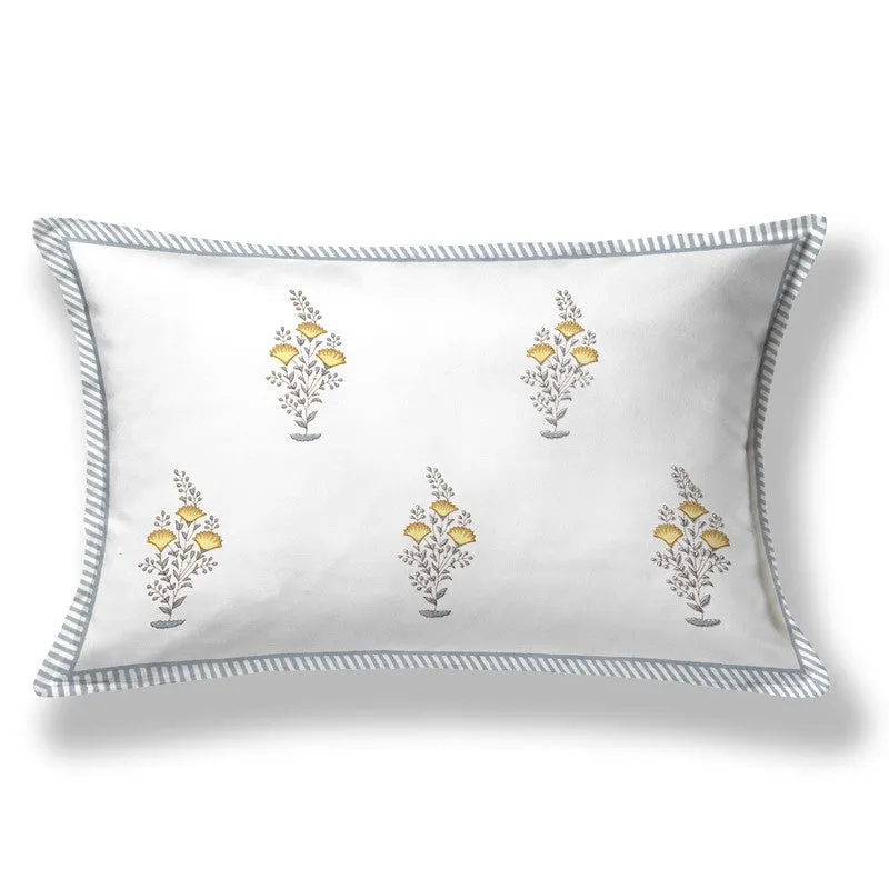 Nawabi Vibe Cotton Bedsheet (Grey, Yellow) - 180 TC media 5