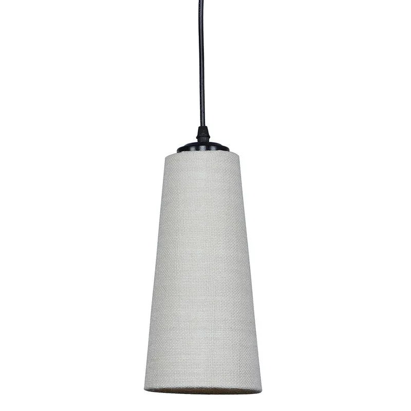 Solarae Metal & Cotton Ceiling Lamp - Grey media 8