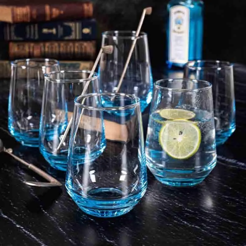 Soar High Glass Tumbler(400 ml ) - Set of Six media 1
