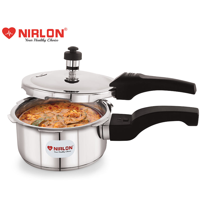 Nirlon Steel Pressure Cooker - 1000 mL/ 9 Inches media 3