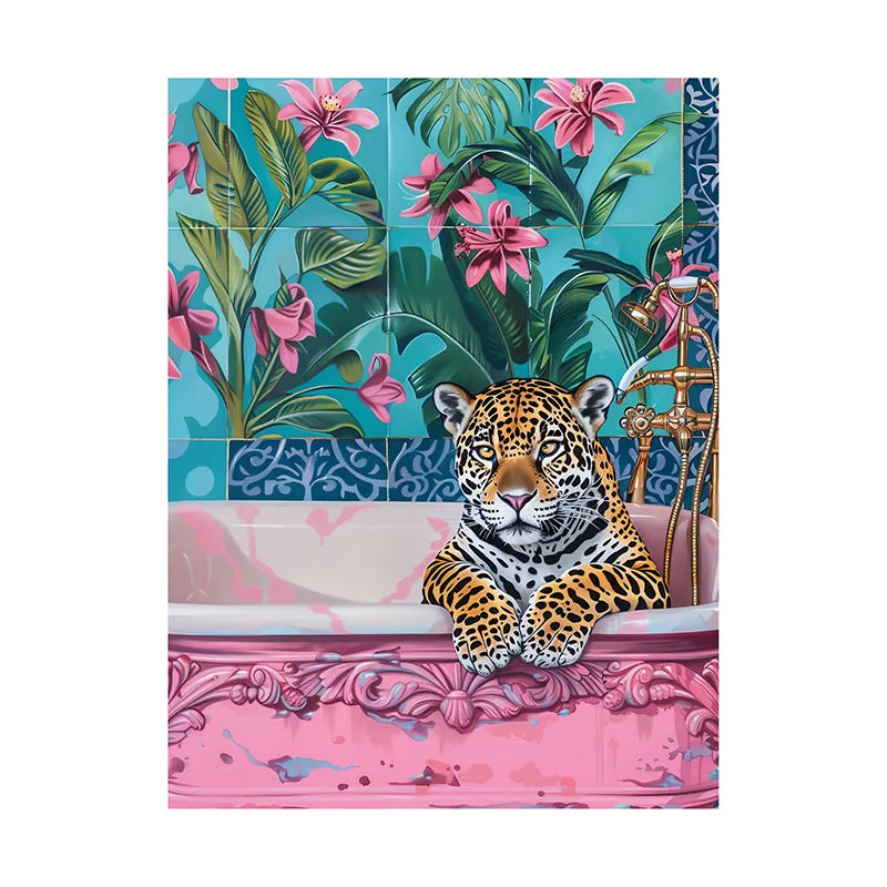 Tropical Prowler Wall Painting - Set Of Two media 3