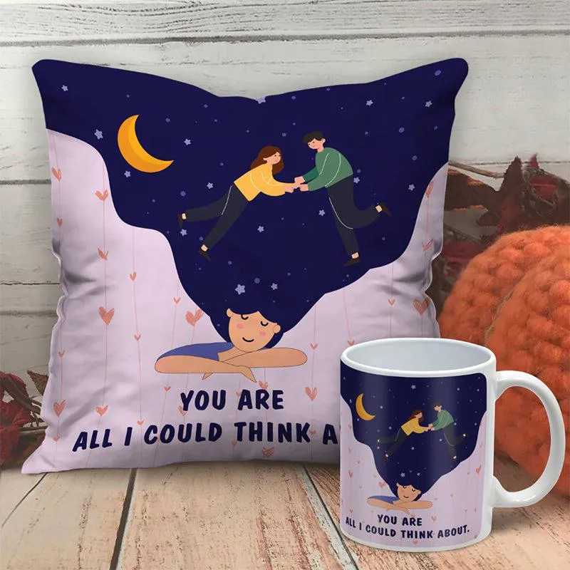 Stellar Love Cushion Cover & Mug (300 ML) - Two Piece Set media 1