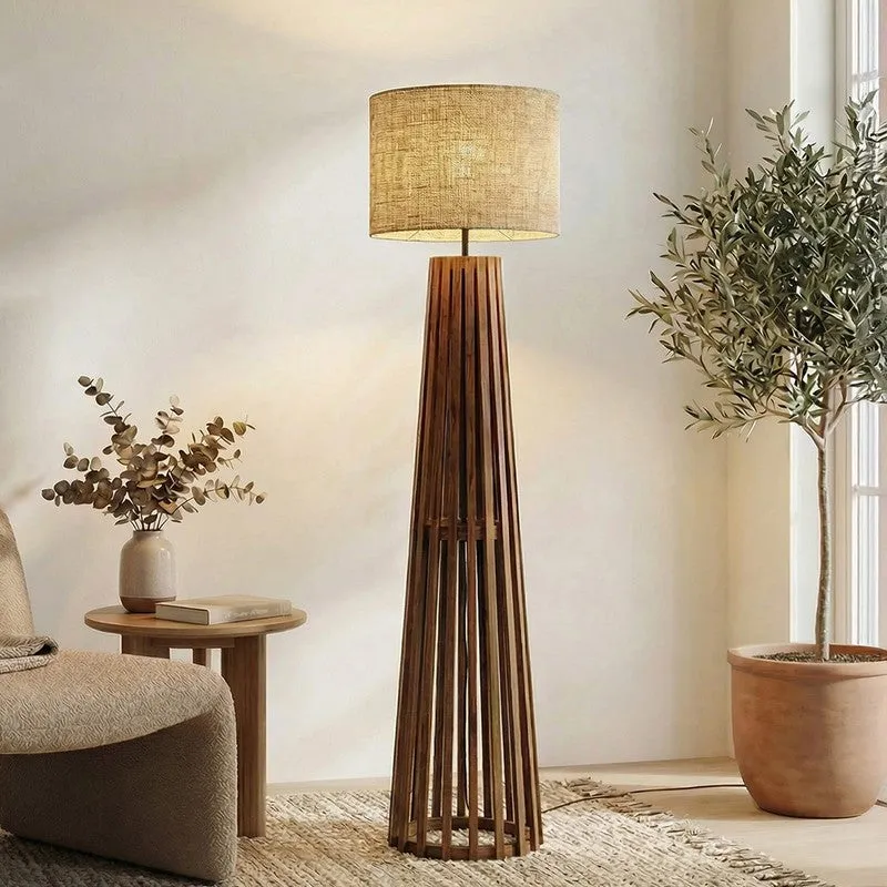 Resplend Wooden Floor Lamp media 1